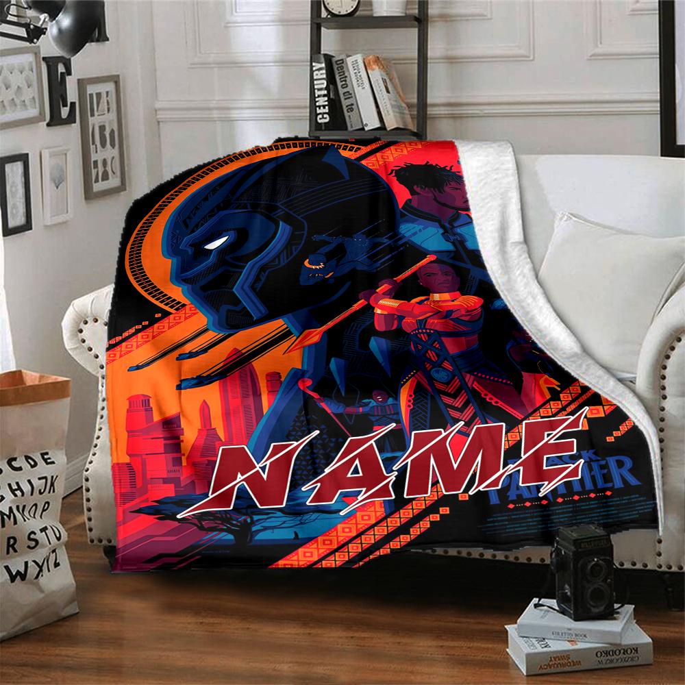 Custom Name Deadpool Movie Poster blanket for Couch & Bed, Plush Cozy Fuzzy Blanket Super Soft & Warm Blankets for Fall and Winter. 090819