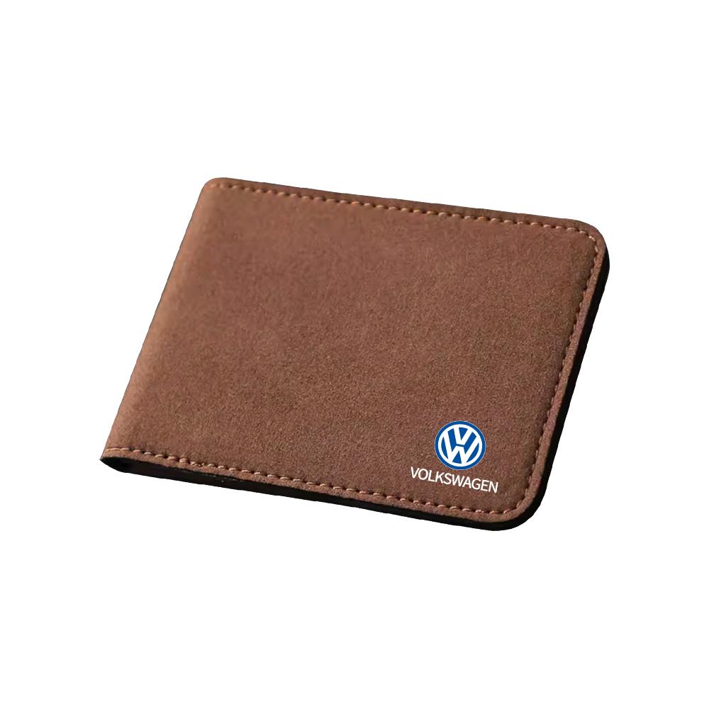 Valve Stems Caps Car Driver License Holder Leather Credit Bank ID Card Bag For Volkswagen VW Golf 4 5 Beetle CC Tiguan Bora Tour CU7