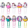 Creative Unicorn Cartoon Bookmark - Colorful Large Paperclips for Office & DIY
