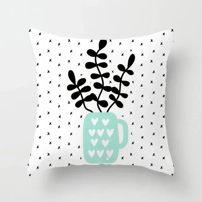 40/45/50cm Cactus Print Throw Pillow Cover Succulent Desert Plant Cushion Cover for Home Sofa Chair Pillow Cover