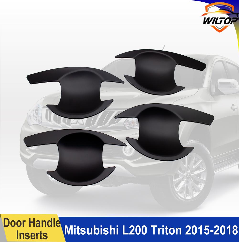Car Body Kits For Mitsubishi L200 Triton 2015-2018 ABS Matte Black Auto Parts Front&Rear Light Covers Car Exterior Accessorie