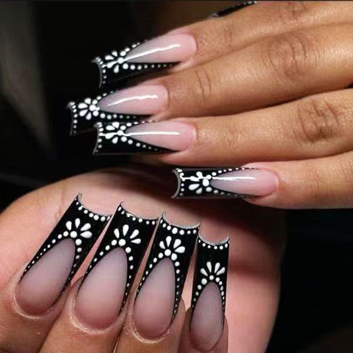 

European Polka Dot Press-On Nail Art Stickers Jelly Adhesive Version