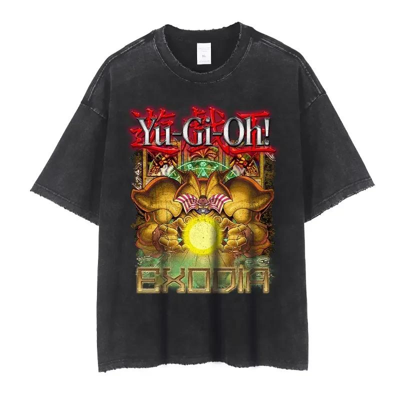 2026 New Arrival Unisex Clothes Tee Shirt Homme T-Shirts Unisex Tshirt for Unisex Ropa Hombre Anime Yu Gi Oh Retro Vintage Washed