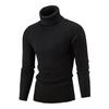 Men Autumn Winter Turtleneck Sweater Top Solid Color Long Sleeve High Neck Basic Sweater Top Winter Clothing