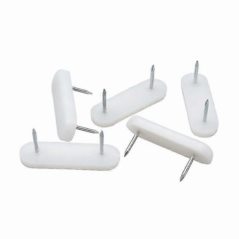 32 PCS Plastic Gliders with Nail / White / Rectangular / Plastic Nail Glider Feet for Furniture, Best Quality from