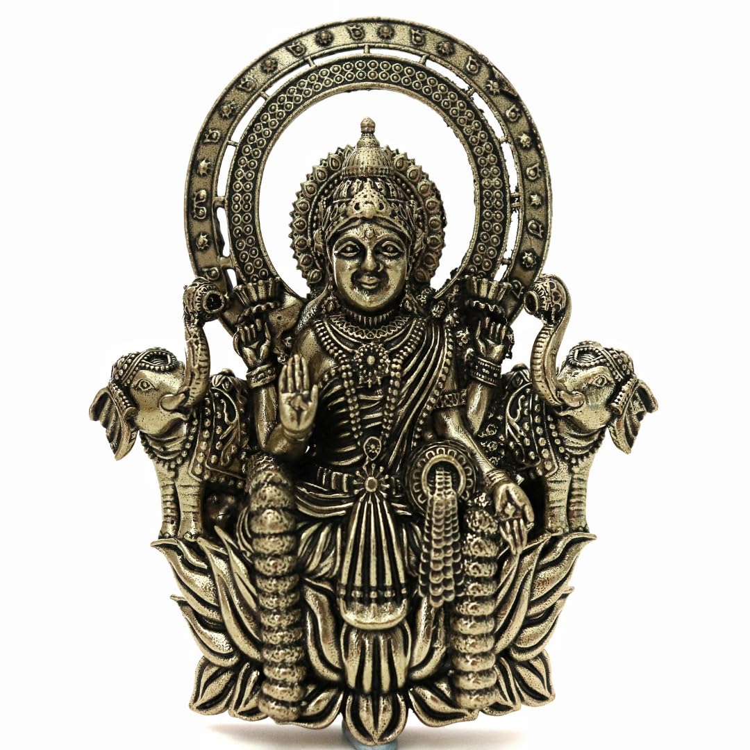 Ручная работа, Настенное панно Лакшми, Статуэтка Лакшми Джи, Гадж Лакшми Слон - 4 дюйма