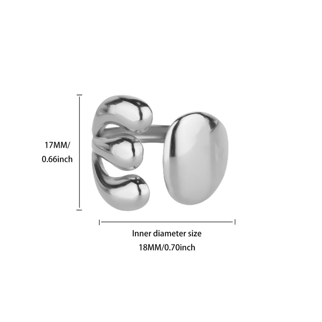 Three-dimensional double-layer sun starfish stainless steel plated k ring openable ring jewelry hot-selling new