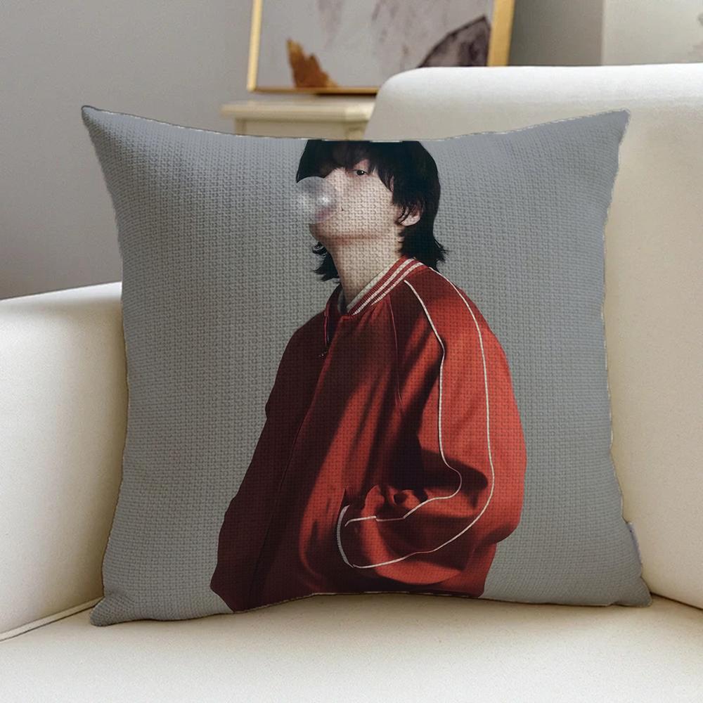 P-Ji Chang-Wook Cushion Cover Natural Linen Pillowcase Set, All-In-One Decor For Sofa, Bedroom & Chair