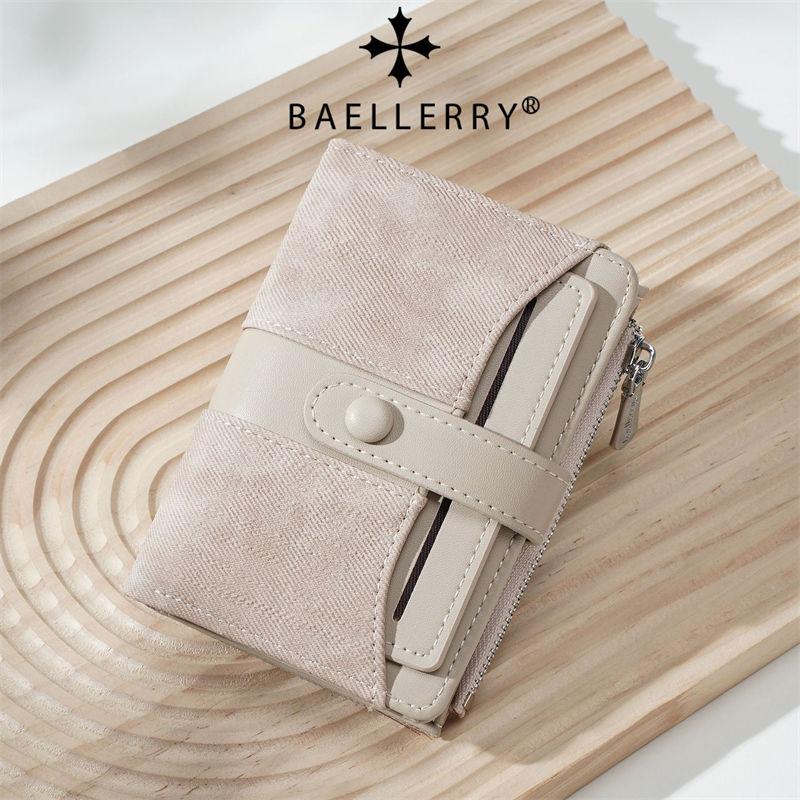 Baellerry Artificial Leather Short Wallets for Men Women Fashion Coin Purse Zipper Card Holder Purses