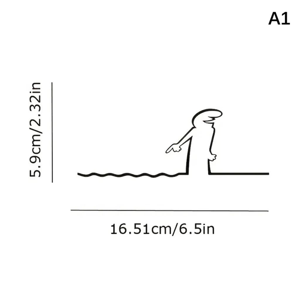 La Linea Line Art Wall Sticker Minimalist Self-Adhesive Waterproof Decal For Walls, Doors, Glass, Cars Home And Car Decoration