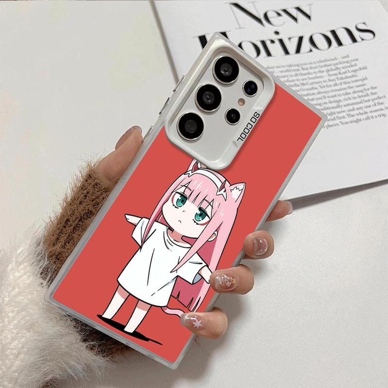 Zero Two 02 Kawaii Cute Soft Phone Case for Samsung Galaxy S24 S25 FE S26 Edge S23 Ultra S22 Plus S21 + Shockproof Cover Back Sh