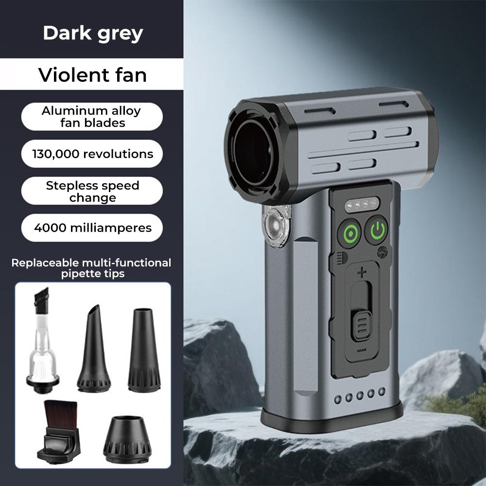 

Турбовоздуходувка Мощная воздуходувка с 3 насадками и вакуумными комплектами Электрическая воздуходувка Бесщеточный турбореактивный вентилятор Скорость ветра 55 м/с