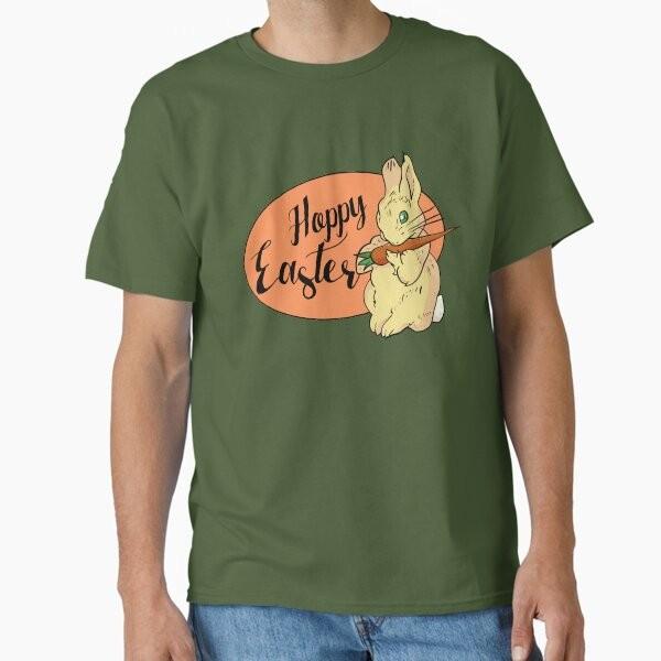 Hoppy Easter Classic Tshirt Tshirt Made In Usaus Size S2xl
