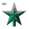 Classic Holiday Tree Star Glitter Sequins Topper, Shiny Sparkly Treetop Festive Decoration Accessories Ornament, Shatter-Proof Christmas for