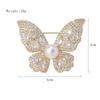 Luxury and Fashionable Butterfly Full Diamond Brooch for Women Versatile and Personalized Crystal Chest Flower Clothing Pin