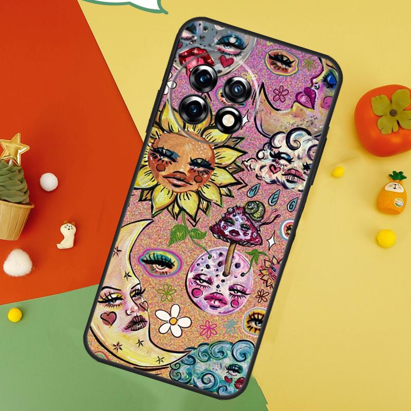 Indie Hippie Art Case For OnePlus 9 10 Pro 11 12 13 15 13T 13R 12R 10T 8T Nord 5 CE 2 3 4 Lite N20 N30 Cover