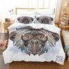 Animal Digital Printing Three-Piece Home Textile Bed Sheet Kit 3D Three-Dimensional 90G Grinding Four-Piece Set