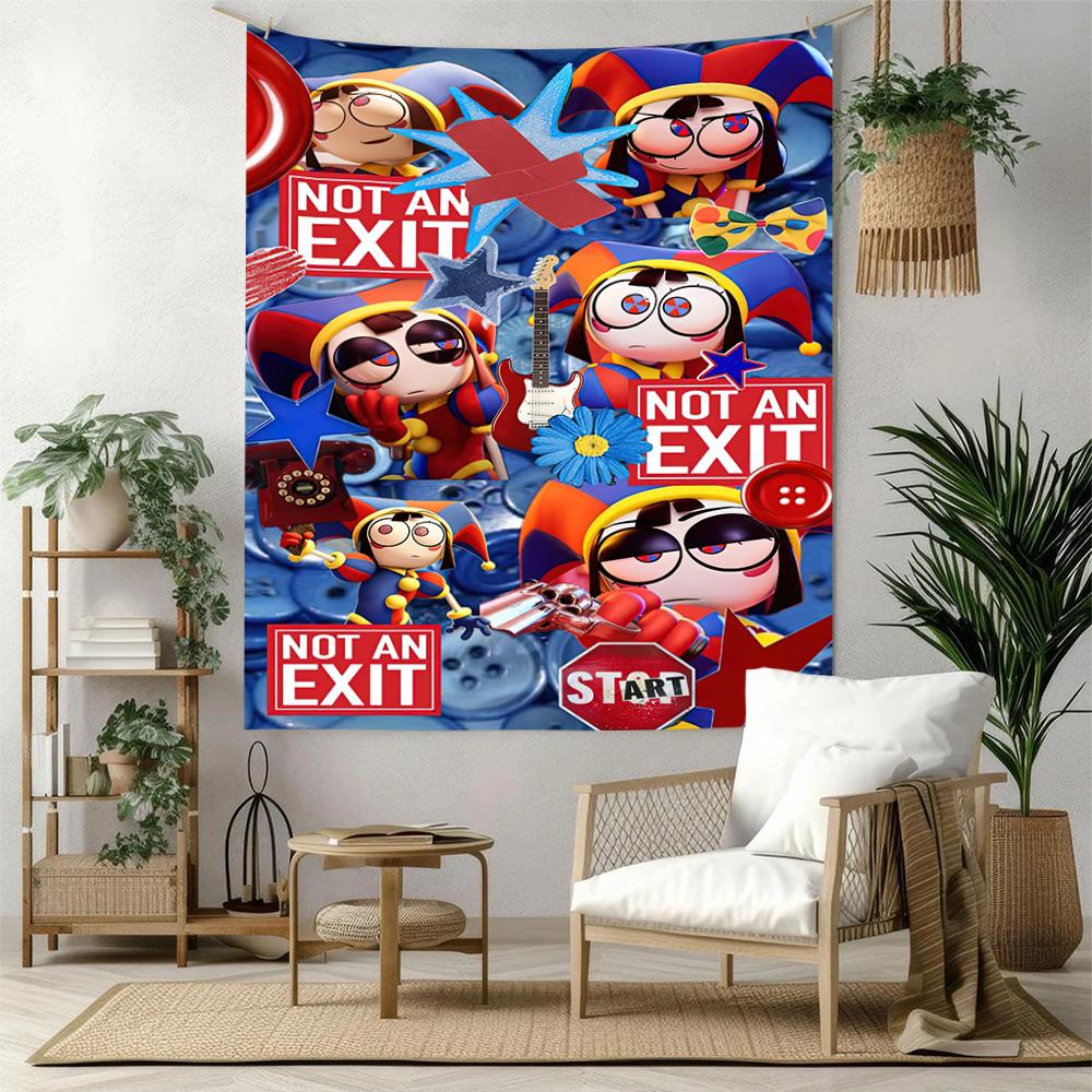 Pomni Wall Decor Tapestry Art For Pet Memorial Birthdaywedding Party Backdrop Family Gift