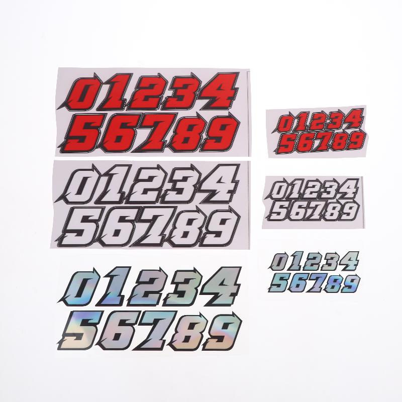 Creative Number Scooter Stickers Waterproof Diy For Motorbike Fuel Tank Front Fairing Side Panels Vinyl Decals Decor