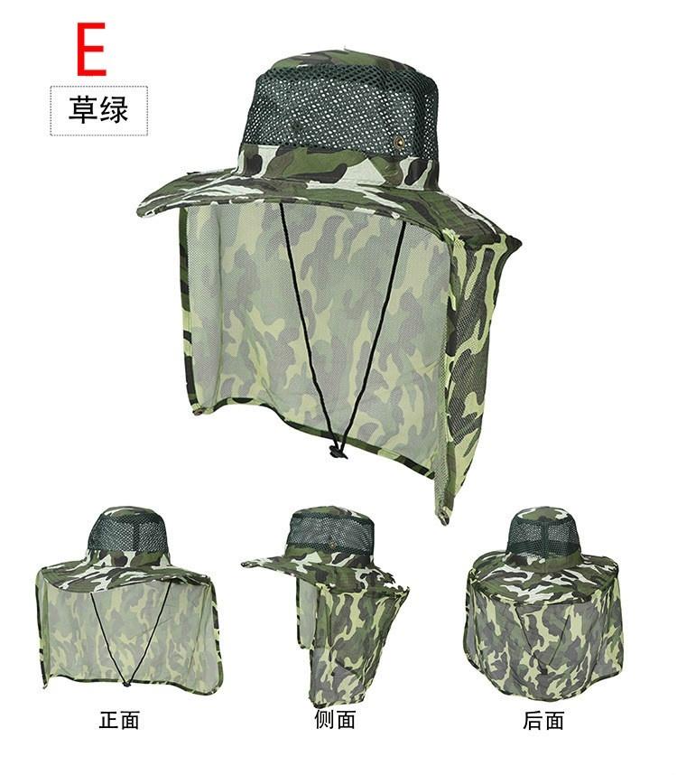 Outdoor Fishing Hat Wide Brim Man Breathable Mesh  Cap Beach S Camouflage Sun UV Protection Shade  Kastking