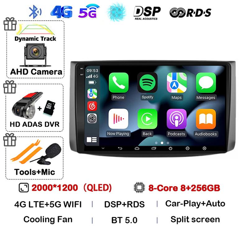 Android 14 Carplay Auto For Chevrolet AVEO T250 2006 2007 2008 2009 2010 2011 2012 Car Radio Multimedia Player GPS Stereo WIF+4G