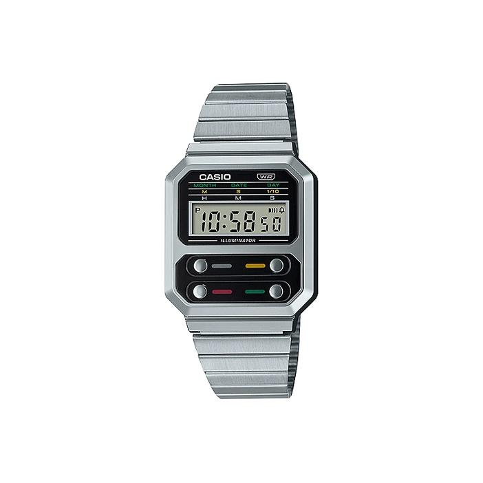 CASIO A100 A100WE 1A A100WE-1A Silver Strap