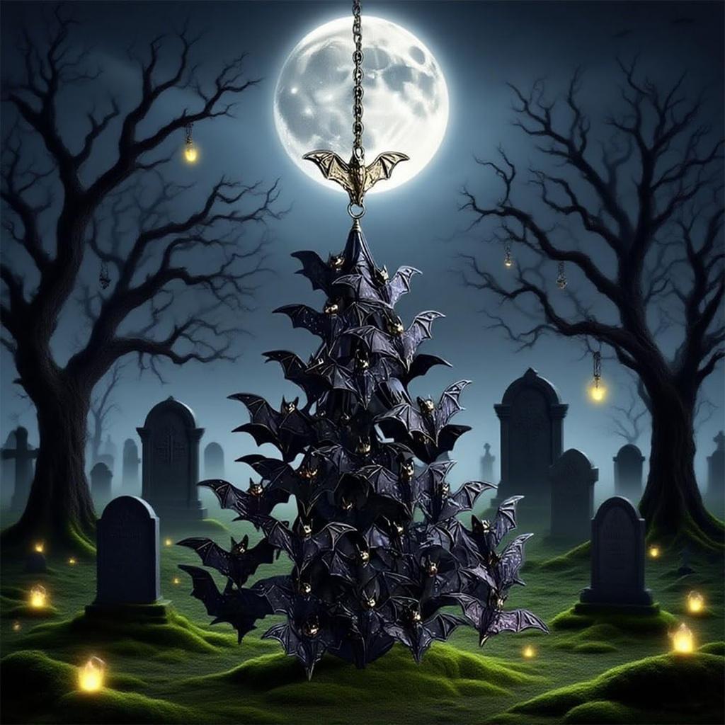 2D Plane Dark Wind Group Tree Decoration Pendant, Exquisite Suitable For Holiday Scene Decoration