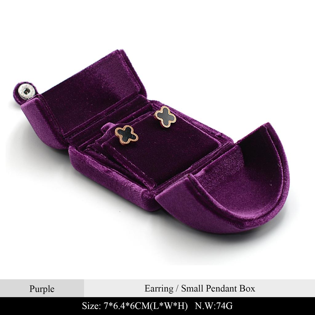 Luxury Double Opening Silk Velvet Jewelry Box, Ring Couple Band Earring Necklace Bangle Gift Packaging Case