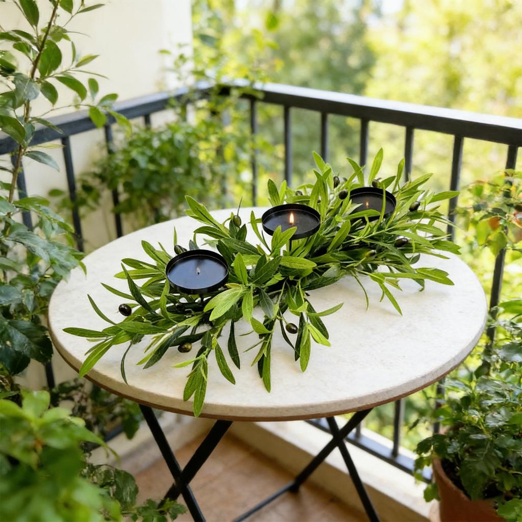 Olive Leaf Candlesticks, Home Decorations, Fireplace Ornaments, Dining Table Decorations