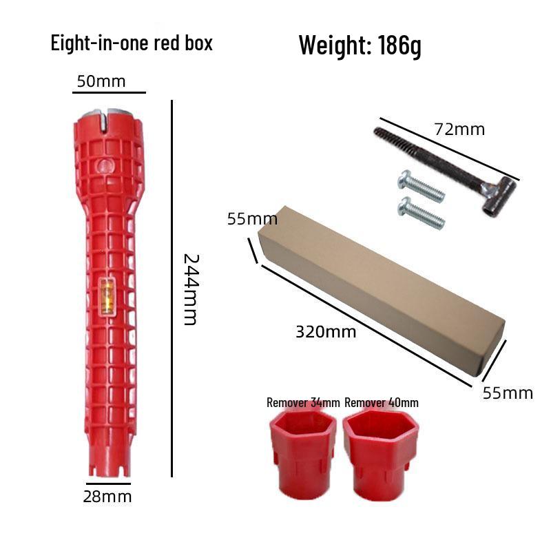 16-in-1 Multi-Functional Bathroom Wrench for Valve, Aerator, and Shower Disassembly & Installation