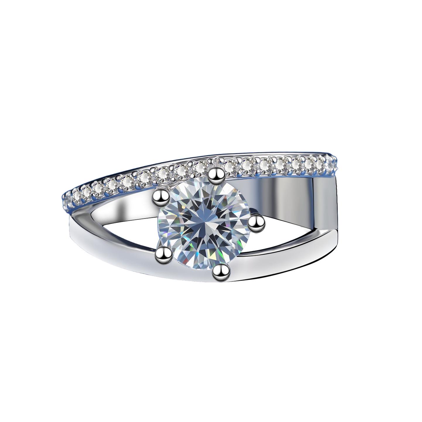 Eco-Friendly Copper Diamond Pave Open Ring - Women s Luxurious Proposal Jewelry Adjustable Open
