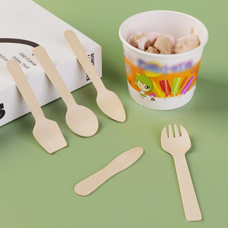 Disposable Wooden Ice Cream Spoons