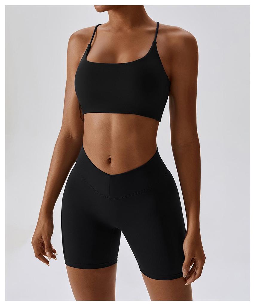 Lulu Thin Strap Cross-Back Sports Bra for Yoga and Pilates