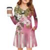 Girls' Long Sleeve Dress - Color Pocket Dress