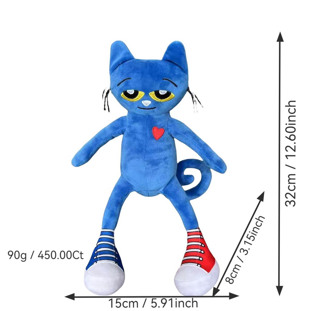 New Goodlooking Pete The Cat Plush Game Animation Children's Birthday Gifts And Holiday Gifts Room Decor Plushies Toy