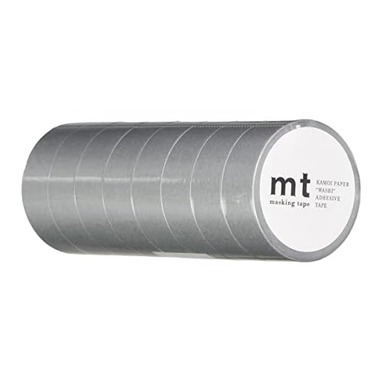 Kamoi Kakoshi mt Masking Tape 8P, Width 15mm x 7m, 206 Silver MT08P206R
