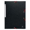 File Folders - Exacompta - King Folder Scotten - Pack of 10 - Black - Glossy Card - 3 Flaps