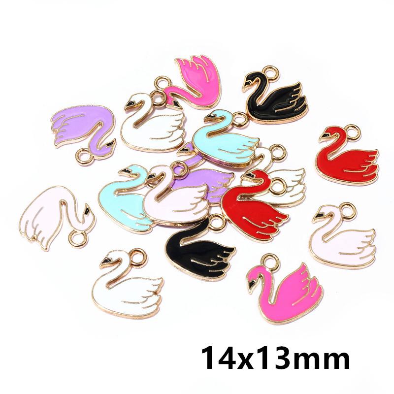 

20pcs Random Colors Mix Enamel Bird/Cat/Dog/Bear Cut Animal Charms Pendant Alloy Metal DIY Jewelry Making for Bracelet Necklace
