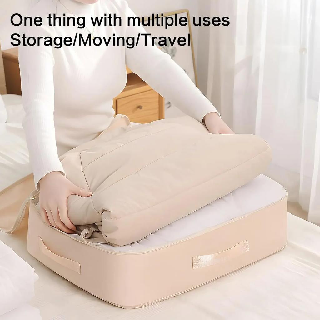 Large Compression Bag Quilt Clothes Closet Cabinet Organizer Storagepouch Ultra Space Saving Self Compression Organizer