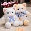 46cm Kawaii Weiches Buntes Katzen Plüschtier Niedliche Kuscheltiere Cartoon Kätzchen Plüsch Kuschelkissen für Kinder Mädchen Weihnachten Geschenk Deko