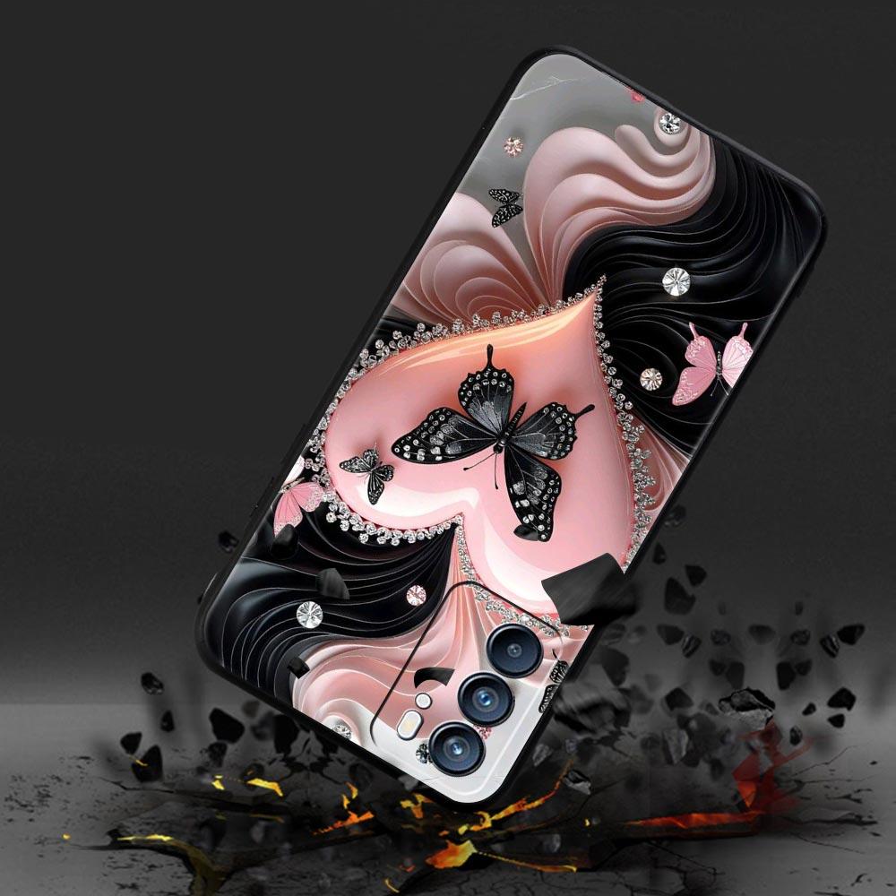 Colored Love Heart Printed Phone Case For Oppo A17 A31 A54 A57 A78 A79 A98 Find X5 X6 Reno 6 7 8 10 11 12 13 F Pro 5G Soft TPU