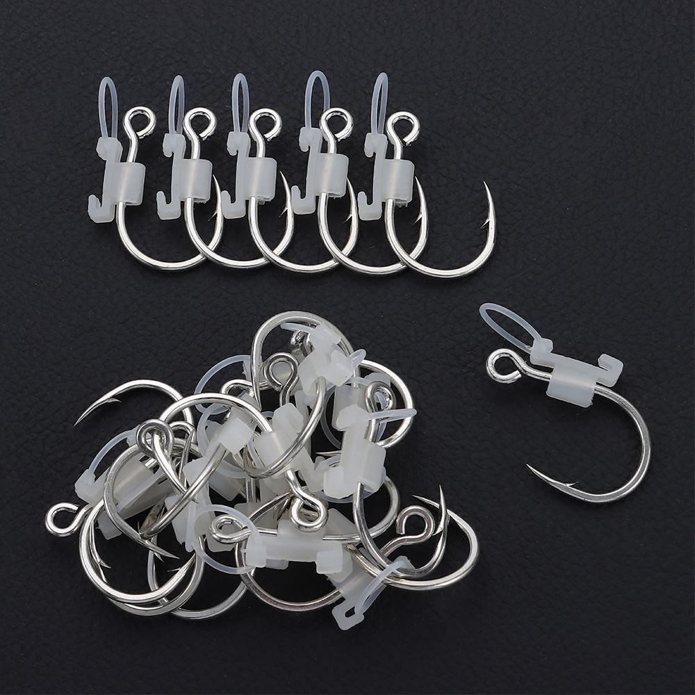 5/10/20Pcs Stainless Luminous Live Shrimp Hooks Sharp Barbed String Hook  for Fishing Accessories