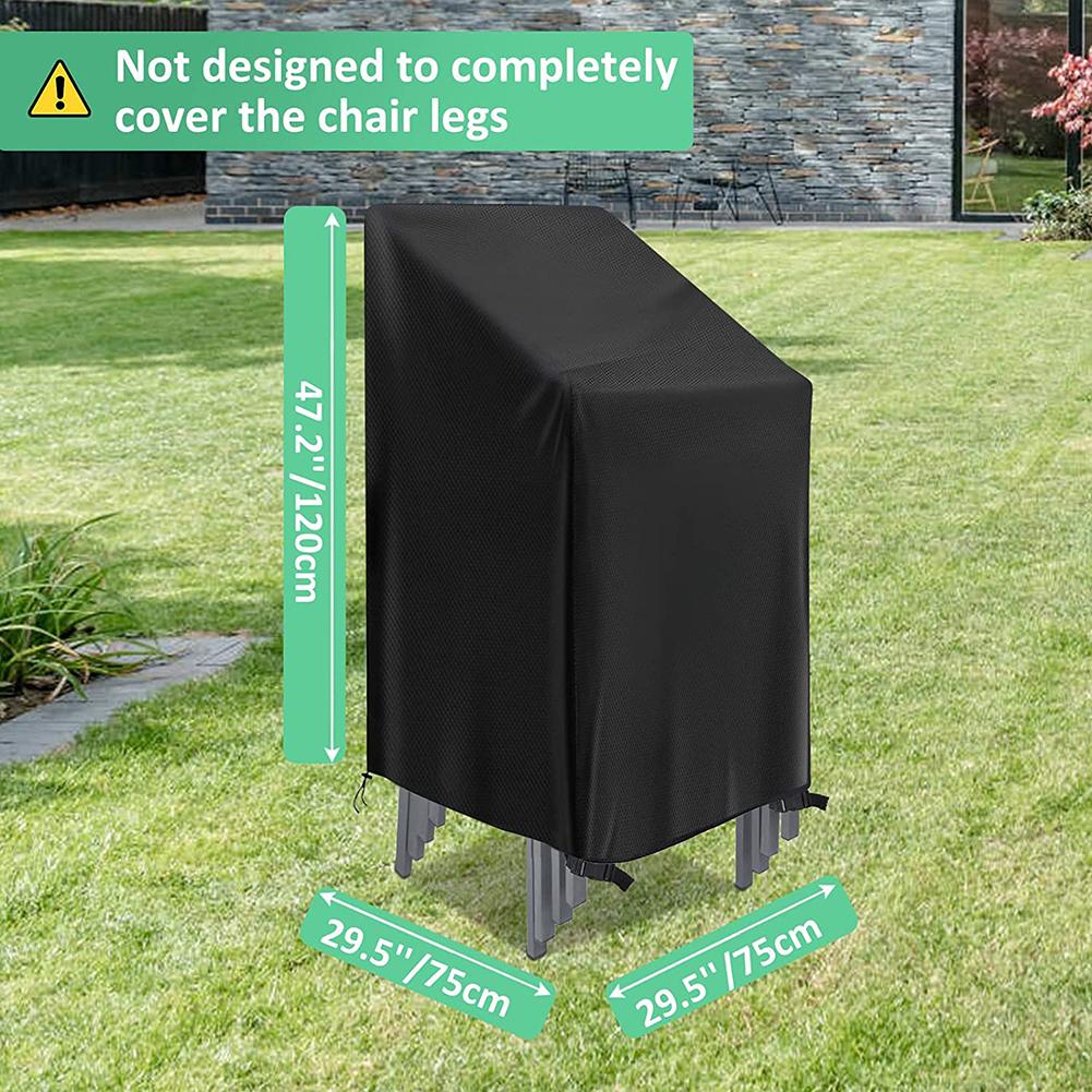 

Oxford Cloth Stackable Chair Cover with Adjustable Buckle Multifunctional Furniture Cover Waterproof UV Resistant for Yard Patio China Mainland