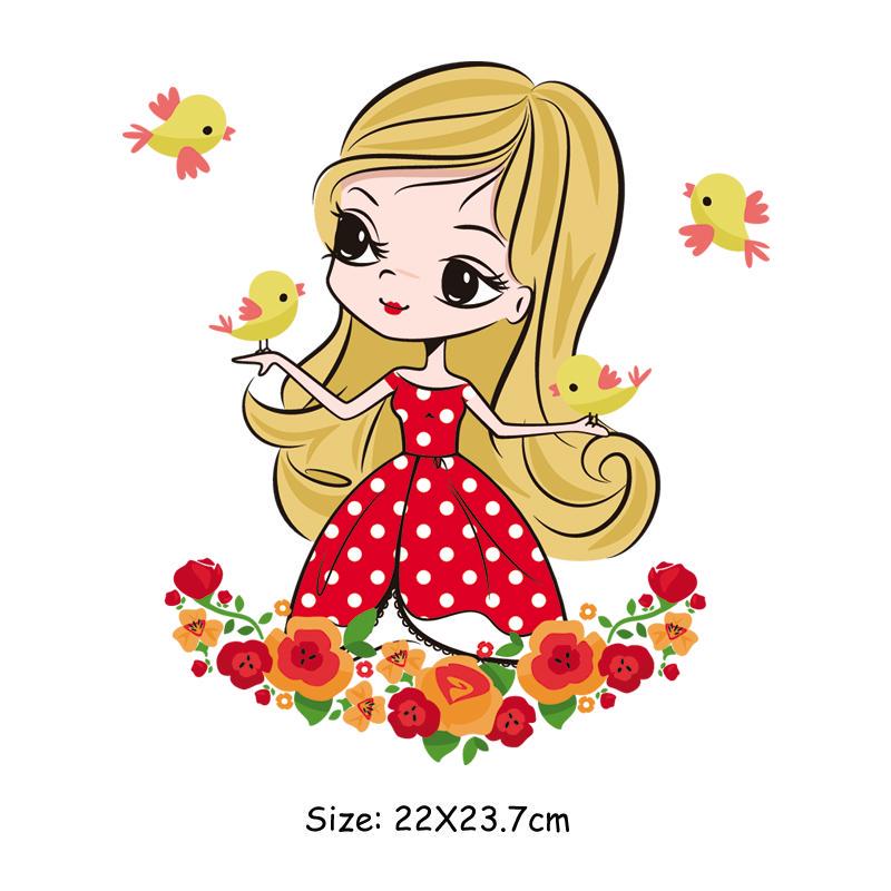 Patches For Clothes Russian Girls Thermal Stickers For Clothes DIY Heat Transfer Coffee Lady Mom Baby Patches Iron On Transfer