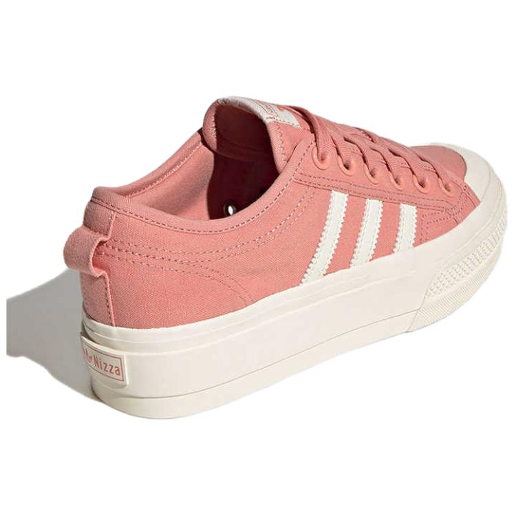 Adidas Originaler Nizza Plattform Komfortable Mote Slitesterke Høydeøkende Lav Topp Lerretssko Dame Sneakers Rosa JQ9149