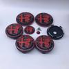 1sets 9pcs ForAlfa Romeo T60 060 60mm Black Caps 74mm Steering Wheel Badge Car Hood Front Emblem Giulia Stelvio Mito