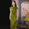 Green National Style New Chinese Suzhou Long Cheongsam Improved Young 1011 New Women's High-end Dress Summer