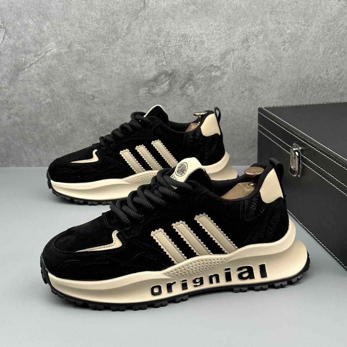 

Мужская зимняя дышащая обувь 2025 года, новая спортивная и повседневная кожаная обувь с мягкой подошвой, мужская ретро-туфля с тремя перекладинами на платформе для пап 44