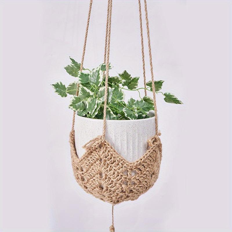 Flowerpot Net Hand-woven Cotton Rope Decoration Hanging Rope Hanging Basket Flowerpot Net Gardening Creative Plant Hanging