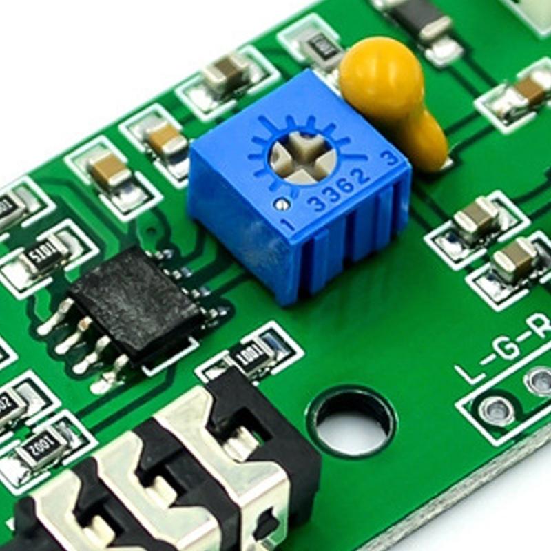 High Sensitivity Audios Amplification Board Microphone Amplifier Module Customizable Gains Adjustment 3.5mm Output 2.6-10V